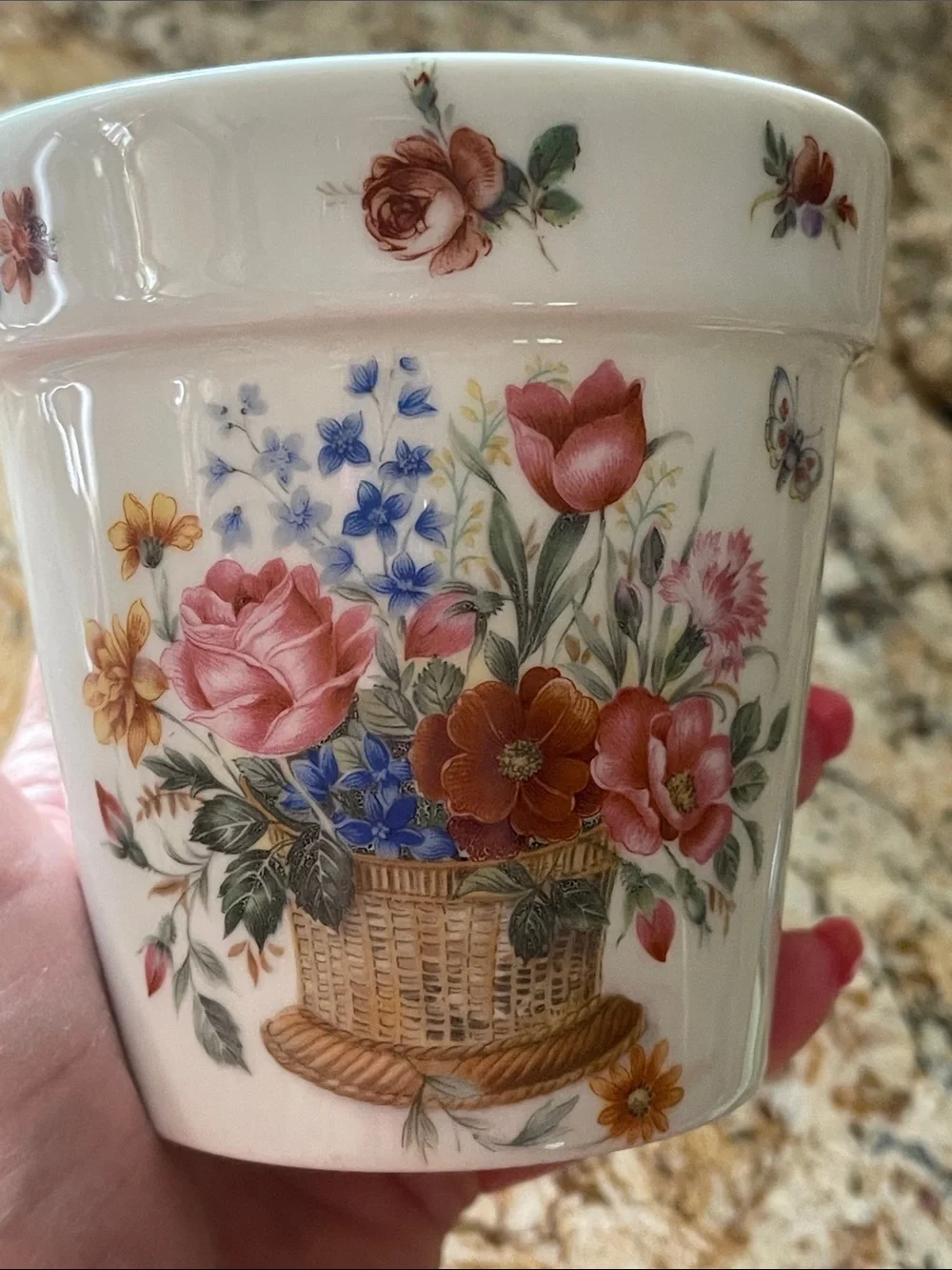 VINTAGE FRANCE! Limoges White Porcelain Flower Pot